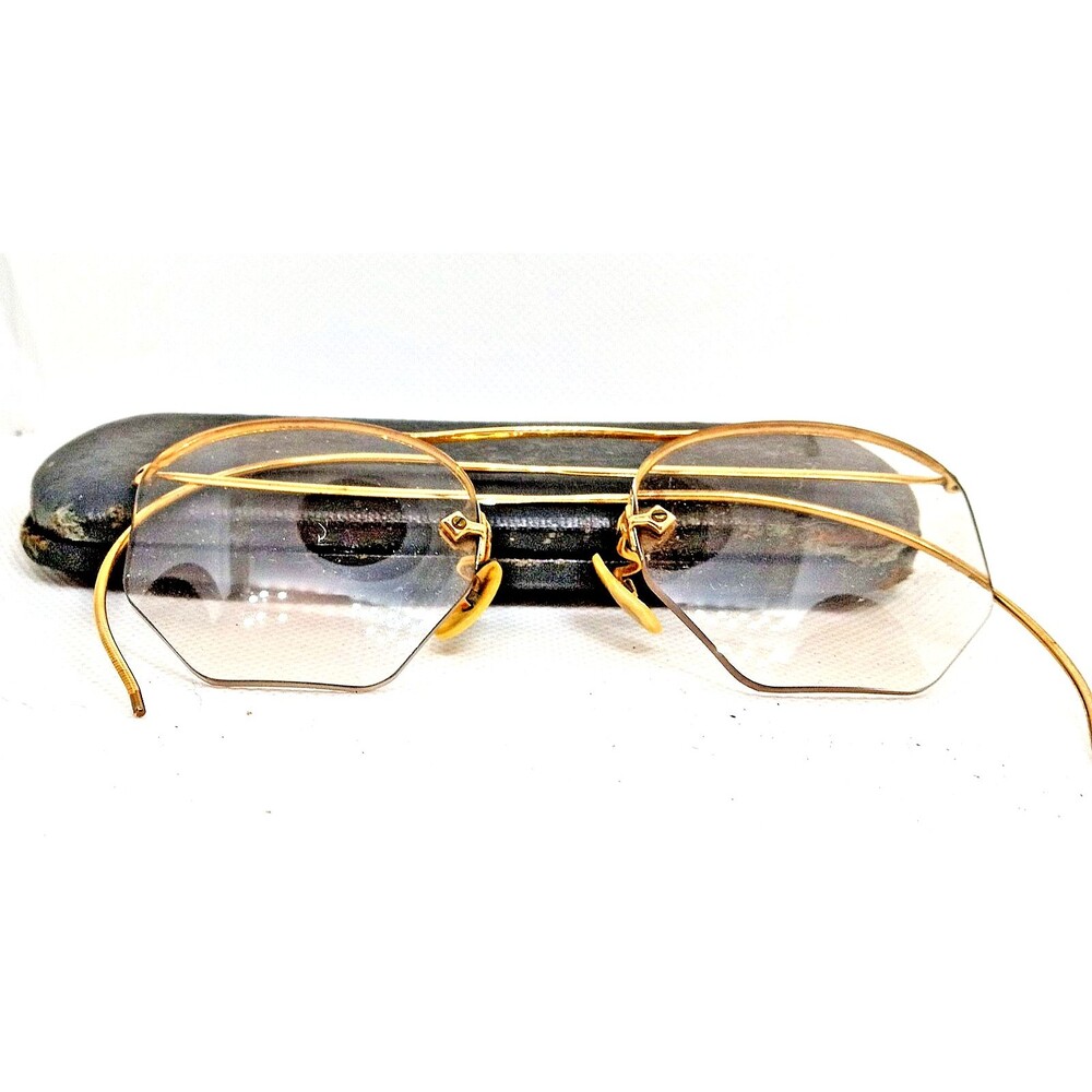 Artcraft Vtg 1/10 12K Gold Filled Eyeglasses Glasses Frames Wire Rim Logansport